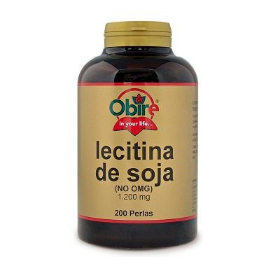 Soy lecithin capsules, 200 x 1200 mg 3 Lecitina de soja en cápsulas