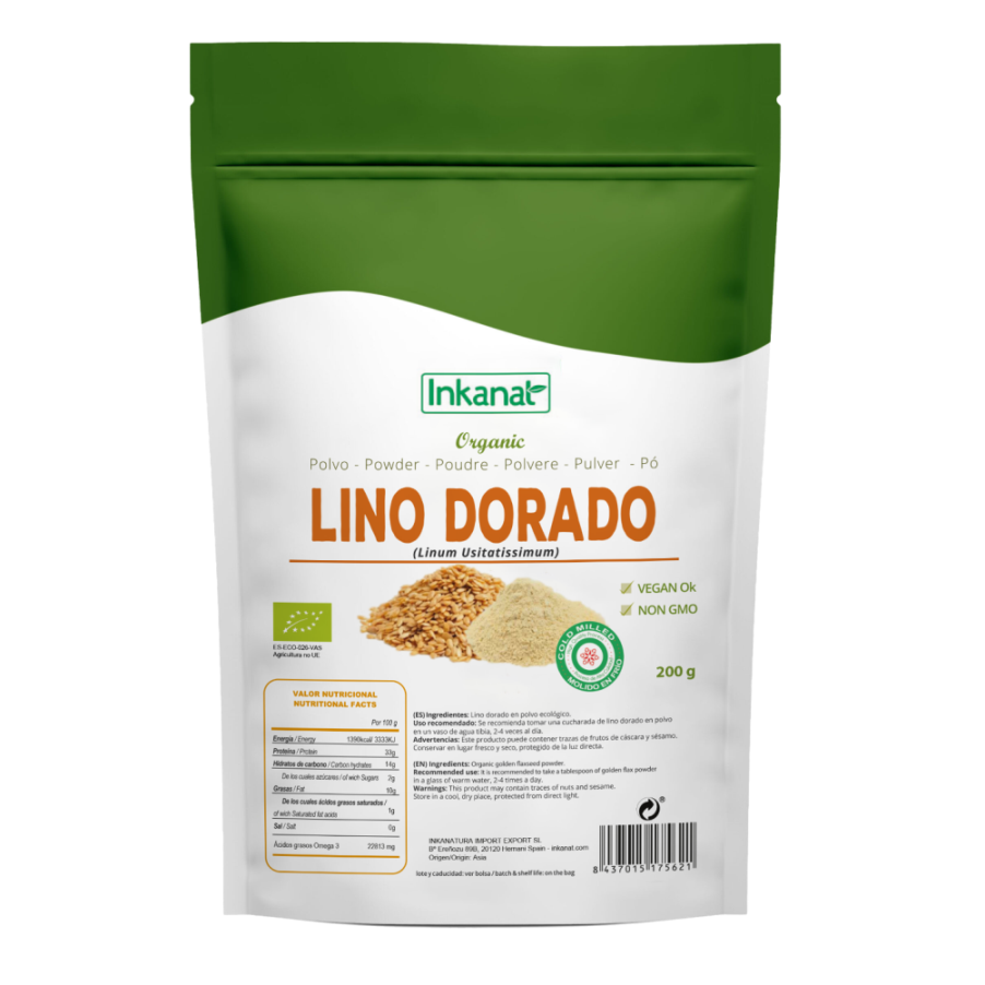 Semi di lino dorato in polvere bio, 200g 3 lino dorado en polvo bio