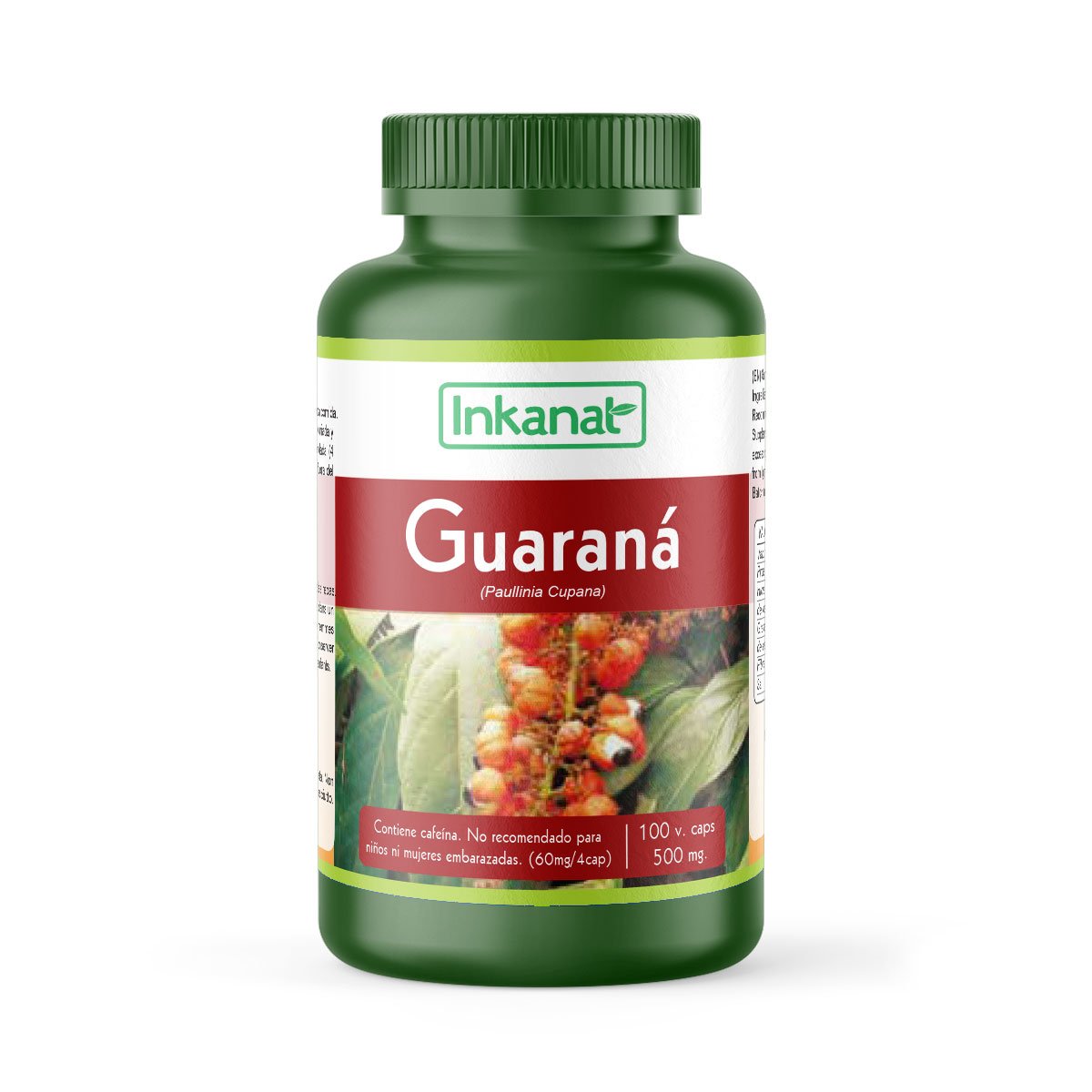 Guarana Kapseln INKANAT (100x500mg) 3 Guarana en capsulas